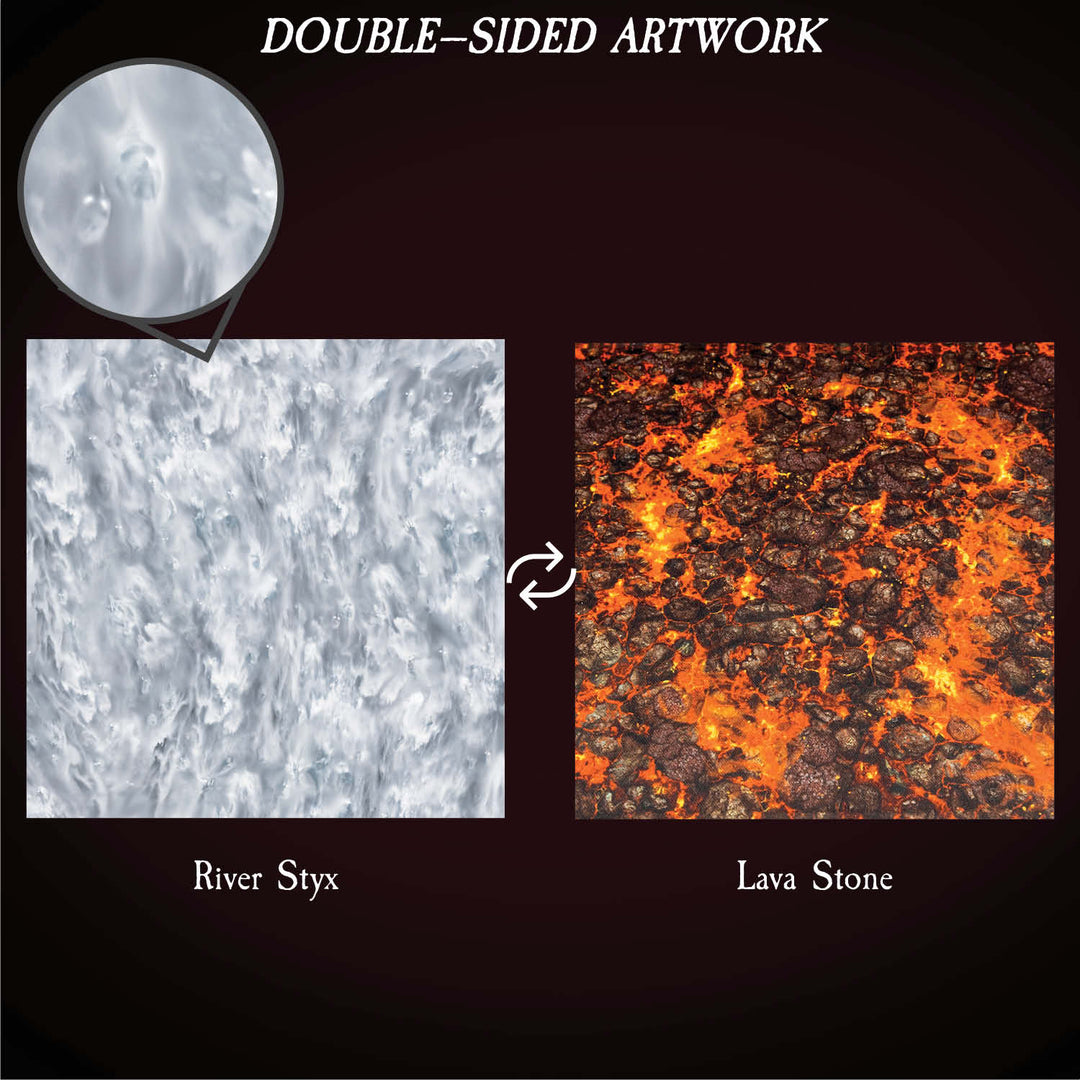Terrain Tray Single 12" x 12": River Styx/Lava Stone