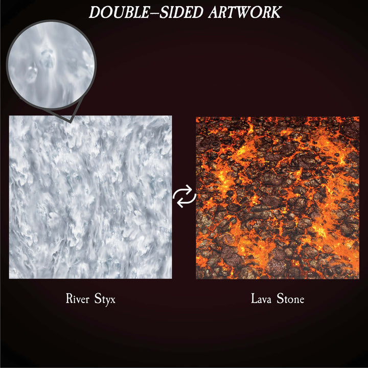 Terrain Tray Single 12" x 12": River Styx/Lava Stone