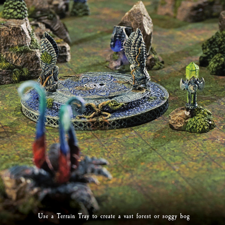 Terrain Tray 12"x12" Dreadhollow Forest - Single (w/GRID)