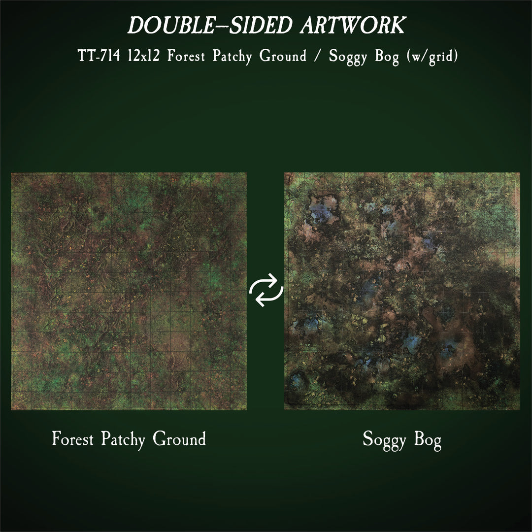 Terrain Tray 12"x12" Dreadhollow Forest - Single (w/GRID)