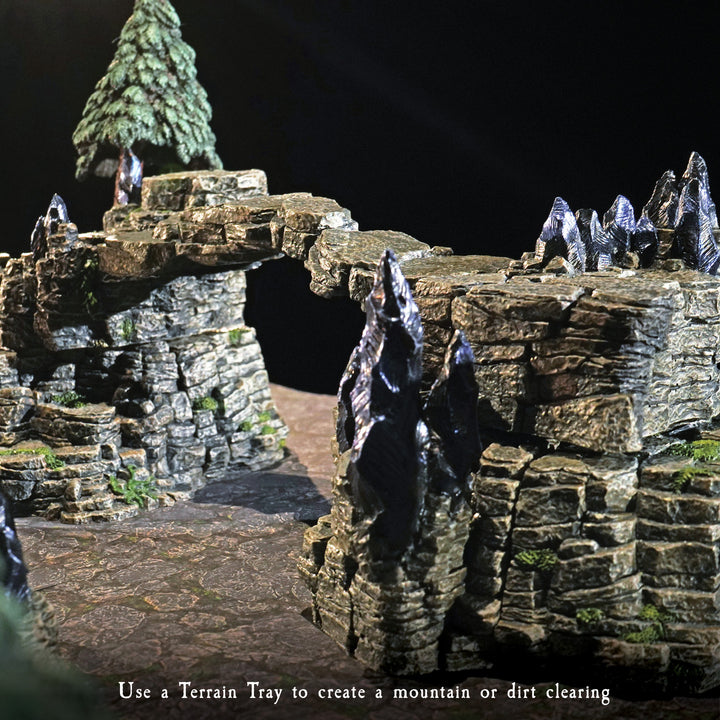 Terrain Tray 12"x12" Erinthor Mountain - Single (w/GRID)