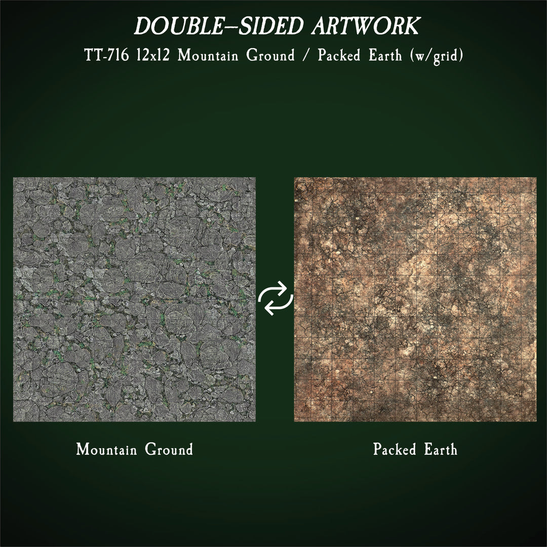 Terrain Trays 12"x12" & 6"x6" Erinthor Mountain - Multi-pack (w/GRID)