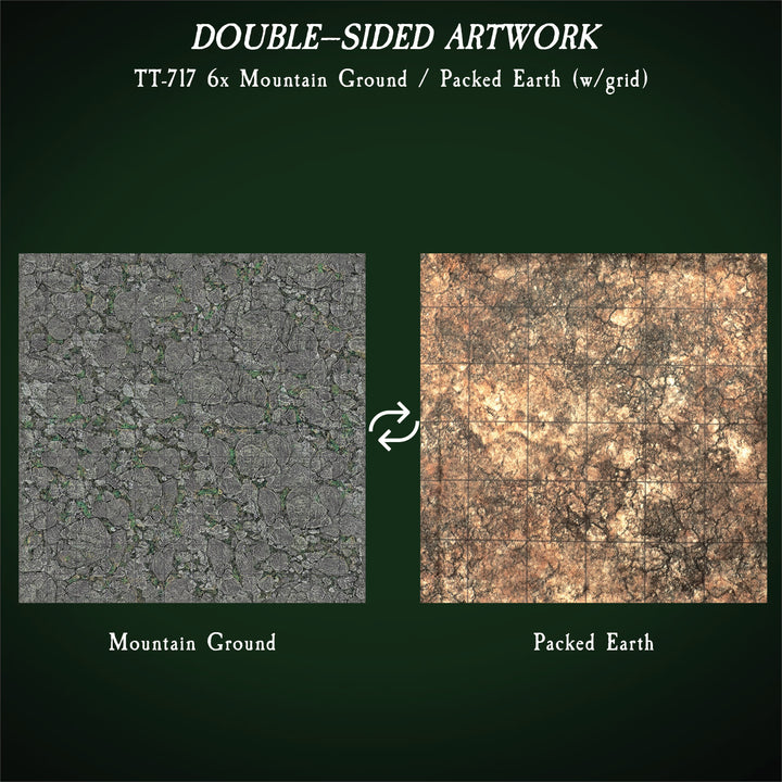 Terrain Trays 12"x12" & 6"x6" Erinthor Mountain - Multi-pack (w/GRID)