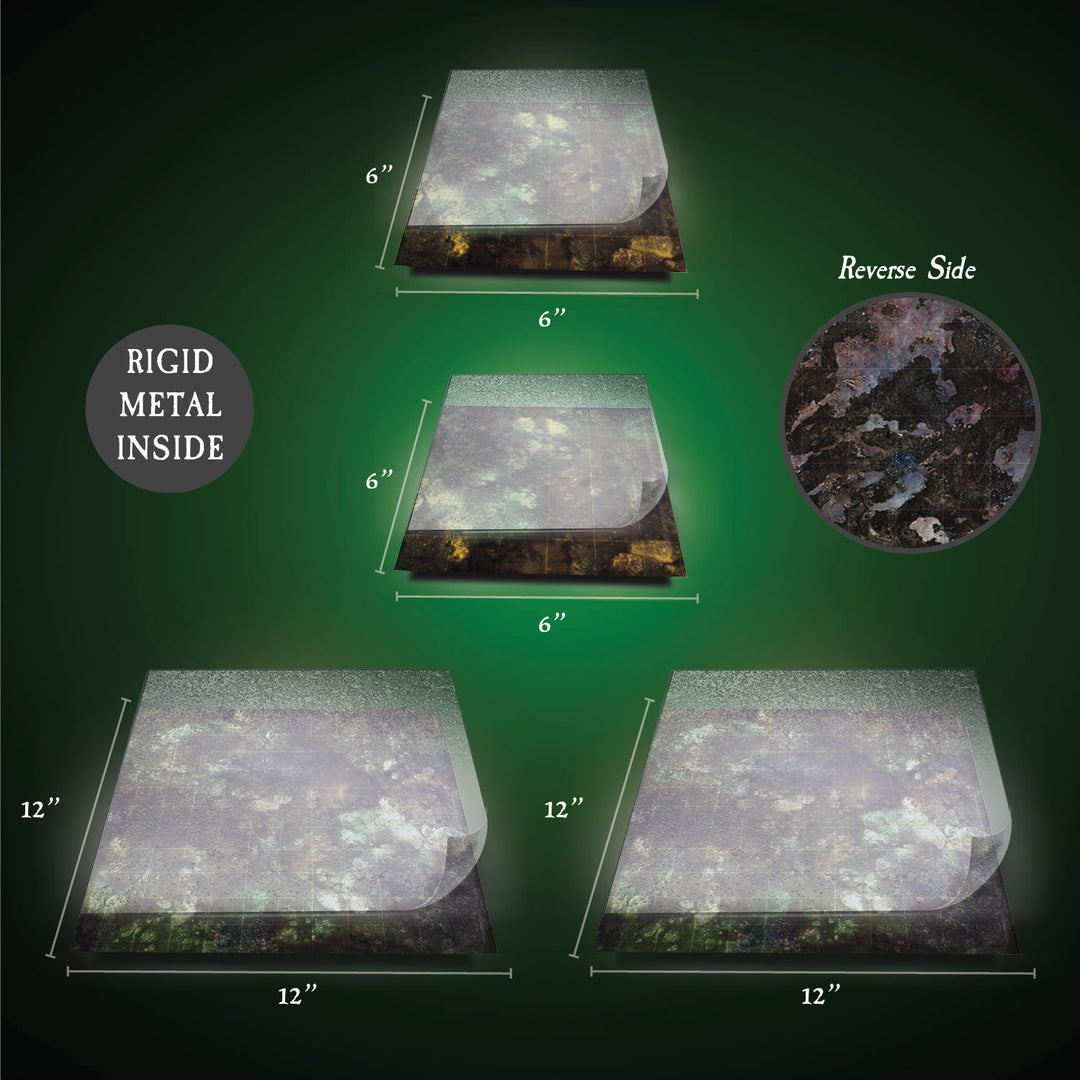 Terrain Trays 12"x12" & 6"x6" Swamp Water - Multi-pack (w/GRID)