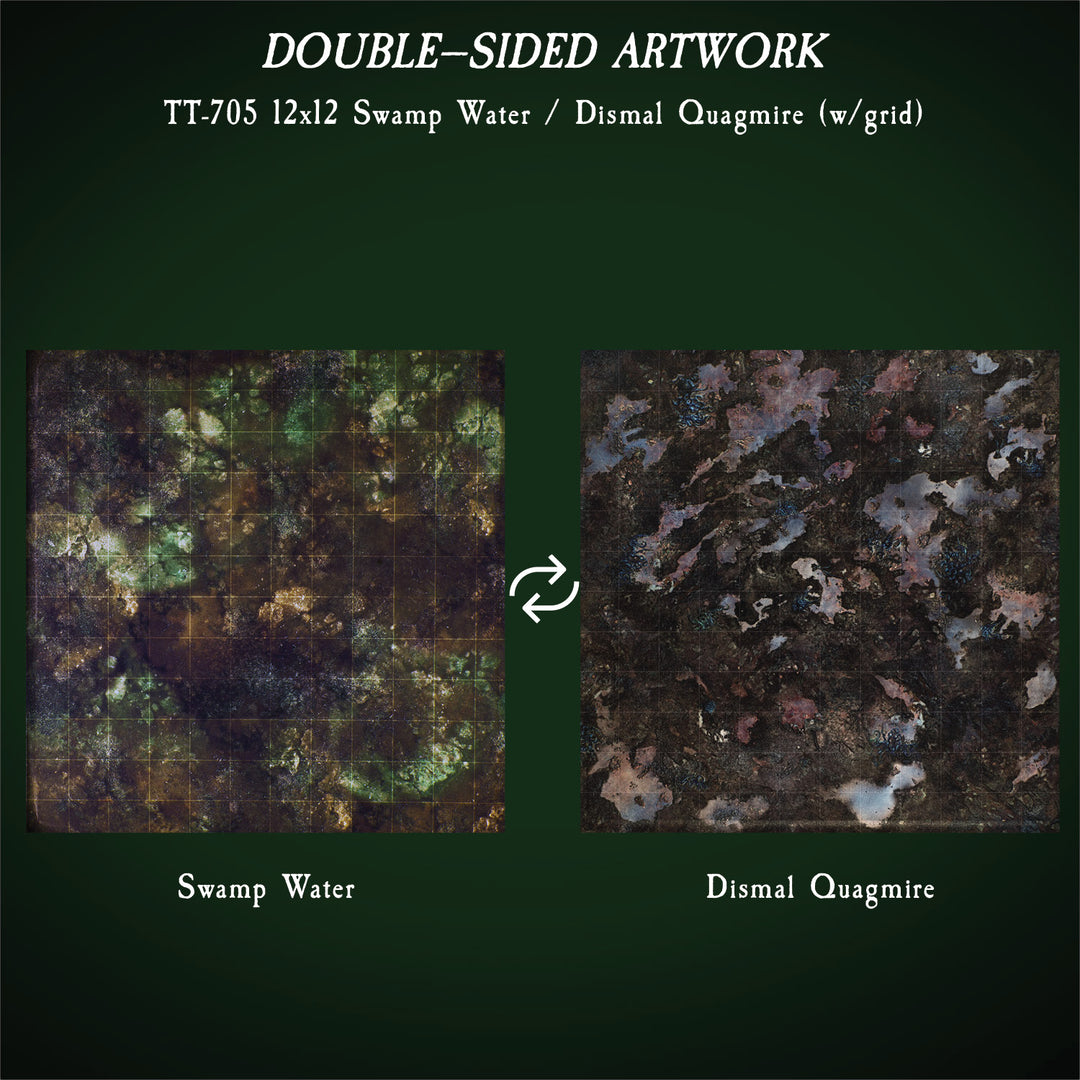 Terrain Trays 12"x12" & 6"x6" Swamp Water - Multi-pack (w/GRID)