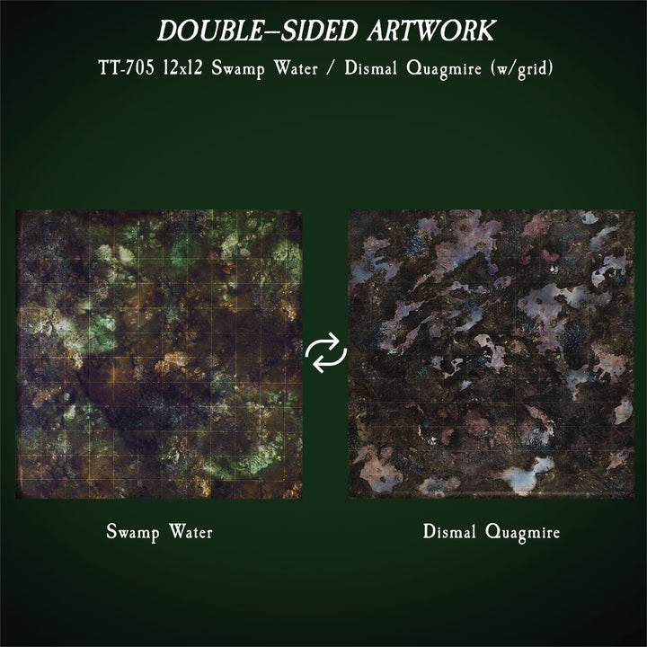 Terrain Trays 12"x12" & 6"x6" Swamp Water - Multi-pack (w/GRID)