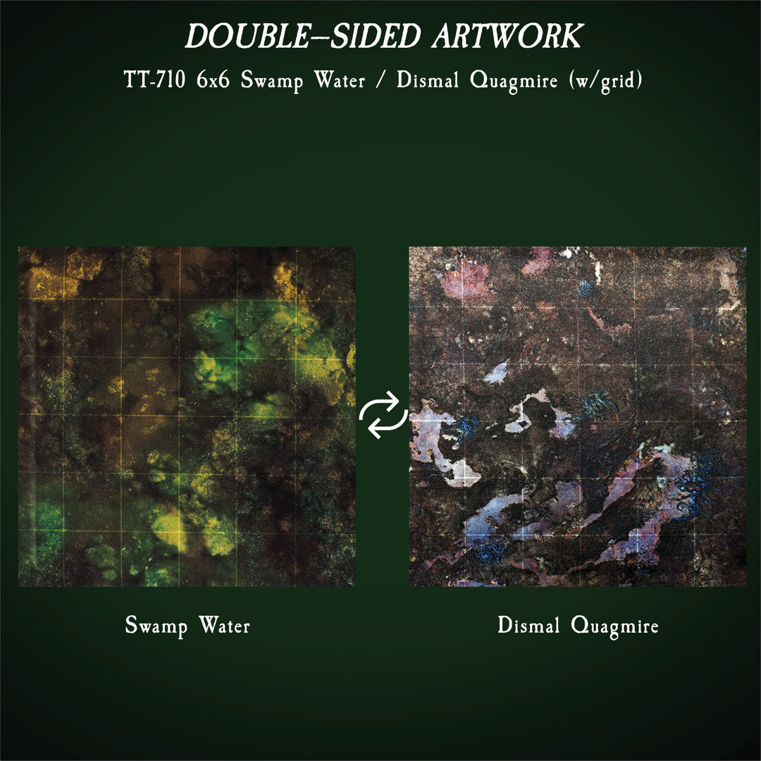 Terrain Trays 12"x12" & 6"x6" Swamp Water - Multi-pack (w/GRID)