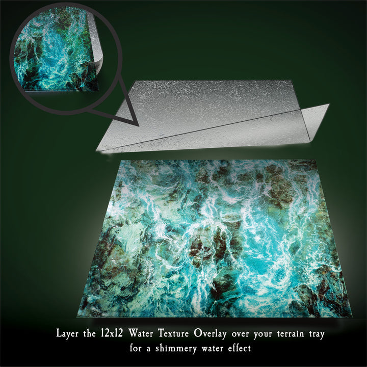 Terrain Trays 12"x12" & 6"x6" Raging River - Multi-pack