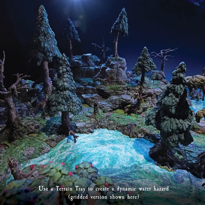 Terrain Trays 12"x12" & 6"x6" Raging River - Multi-pack