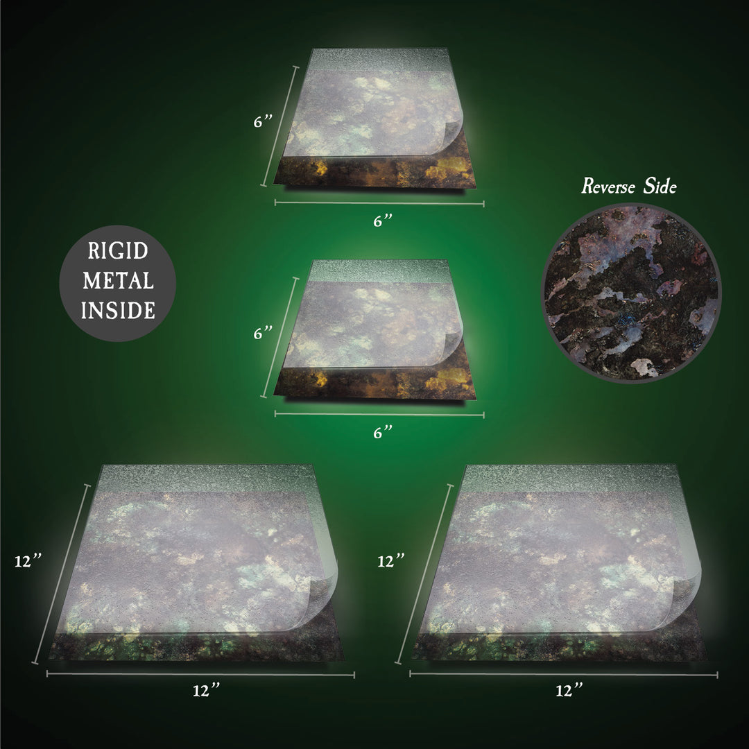 Swamp Water Terrain Trays: 12"x12" & 6"x6"  (2 of each size)