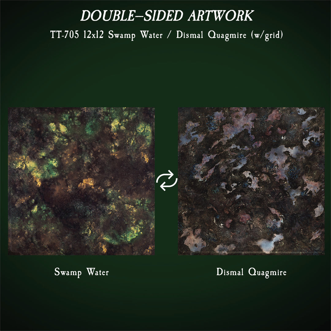 Swamp Water Terrain Trays: 12"x12" & 6"x6"  (2 of each size)