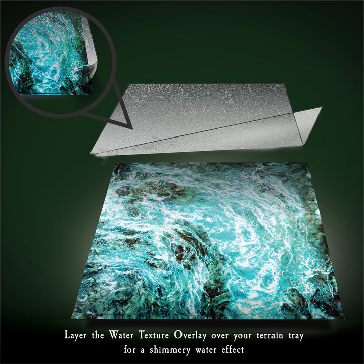 Terrain Tray Single 12" x 12": Raging River Curve/River Mouth