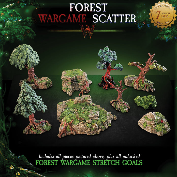 Forest Wargame Scatter (Painted)