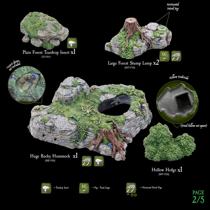 Forest Wargame Scatter (Painted)