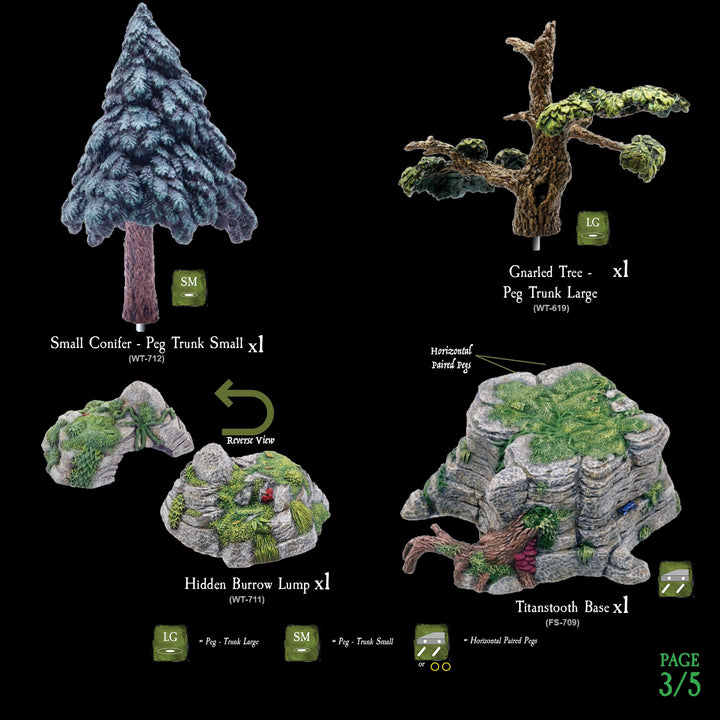 Forest Wargame Scatter (Painted)
