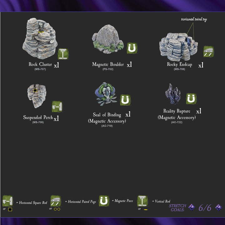 Mountain Wargame Scatter (Painted)