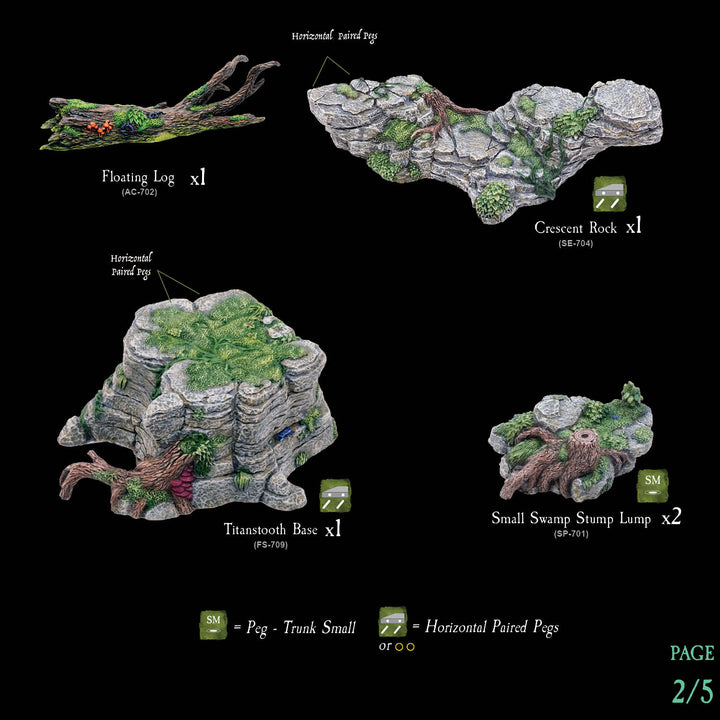 Swamp Wargame Scatter (Painted)