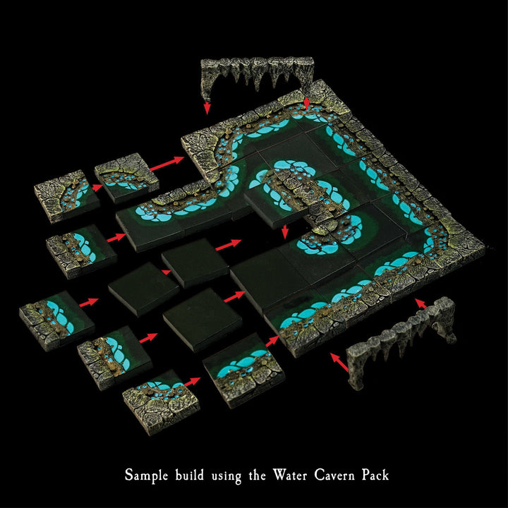 Water Cavern Pack (Unpainted) (Green Dwarvenite)