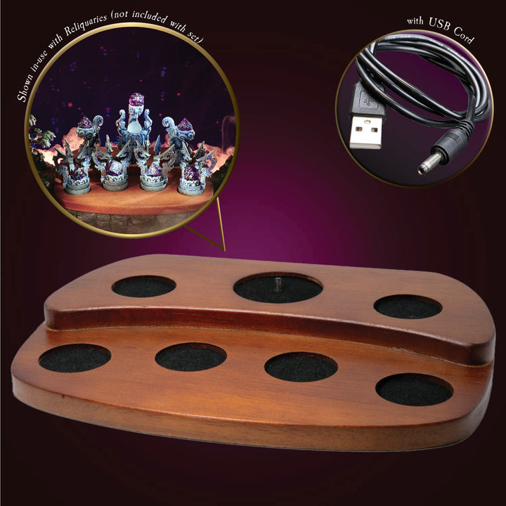 Seven-Slot Solid Mahogany Display