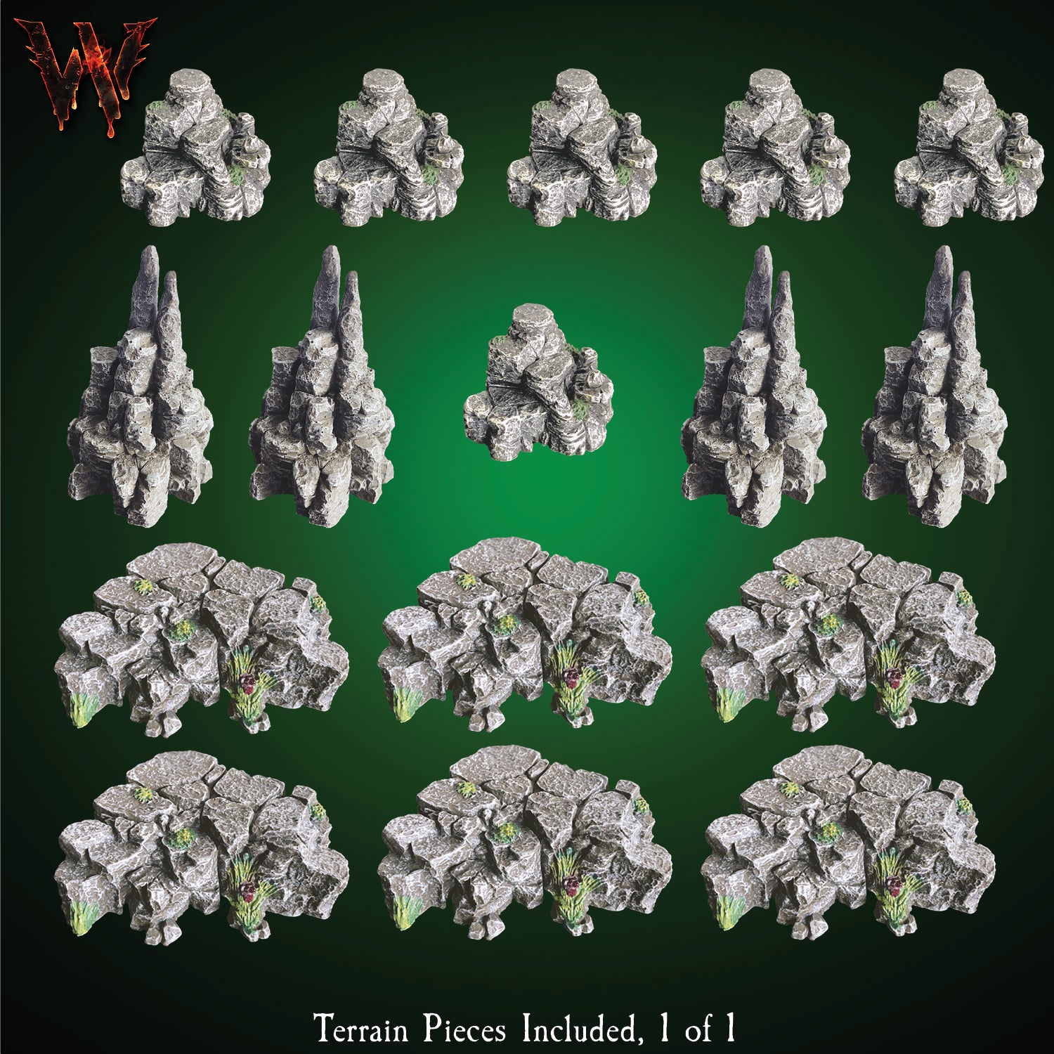 Mountain Rock Scatter Pack (Painted) – Dwarven Forge