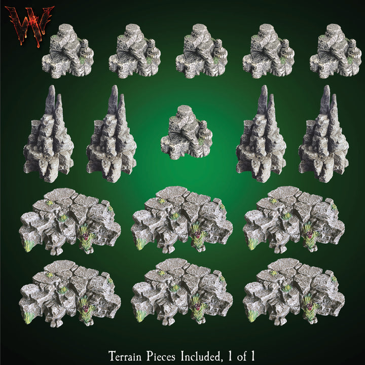 Mountain Rock Scatter Pack (Painted)
