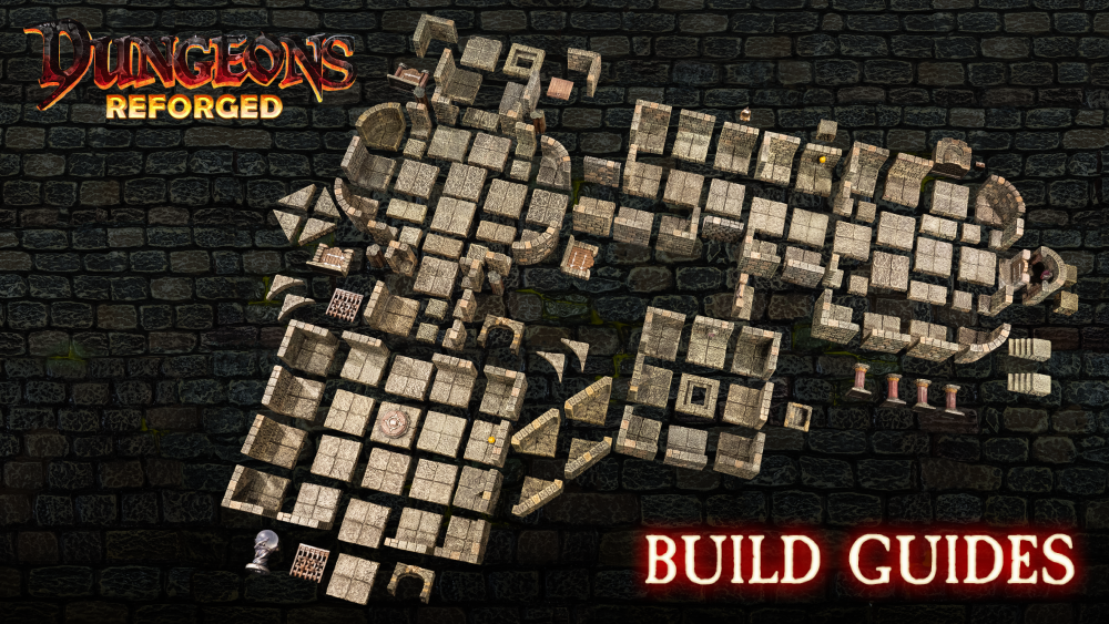 Dungeons Reforged Logo with an exploded view of the Classic Triple Dungeon Bundle