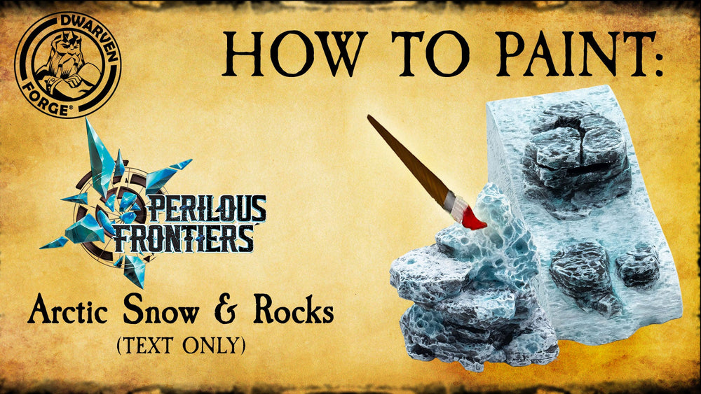 A paint brush hovering over arctic rock and dunes pieces with graphic text of the blog title.