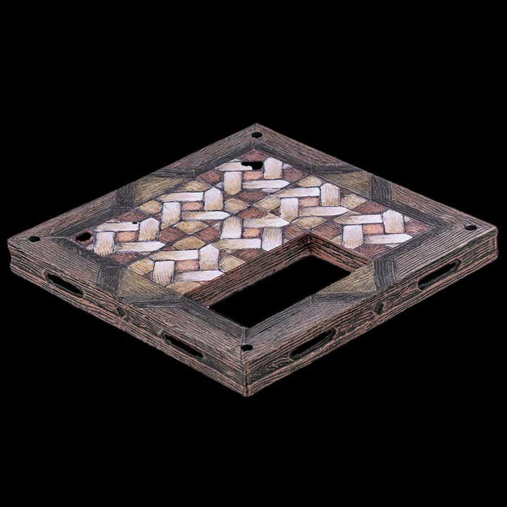 4x4 Parquet Wood Floor and Rustic / Parquet - Wood Floor Insert (Unpainted)