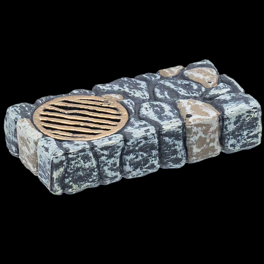 4x4 Fieldstone Floor and Fieldstone / Grate - Fieldstone Floor Insert - Remaster (Unpainted)