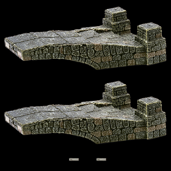 Vaulted Bridge Base (x2) - Unpainted (w/Pins)
