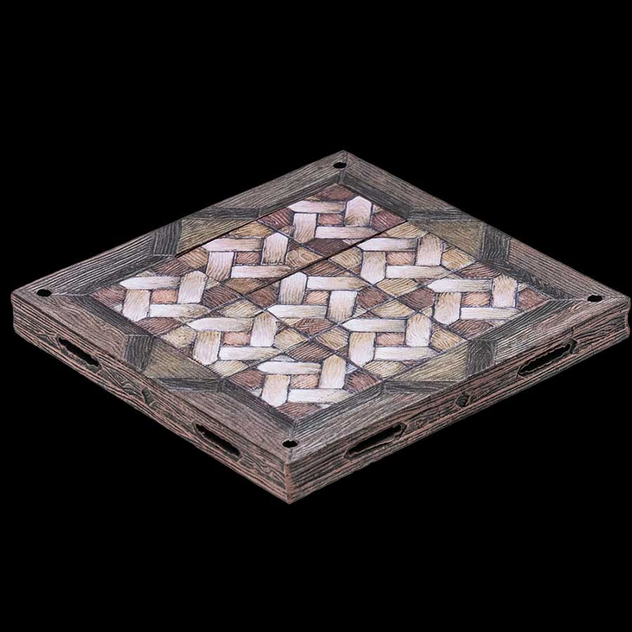 4x4 Parquet Wood Floor and Rustic / Parquet - Wood Floor Insert (Painted)
