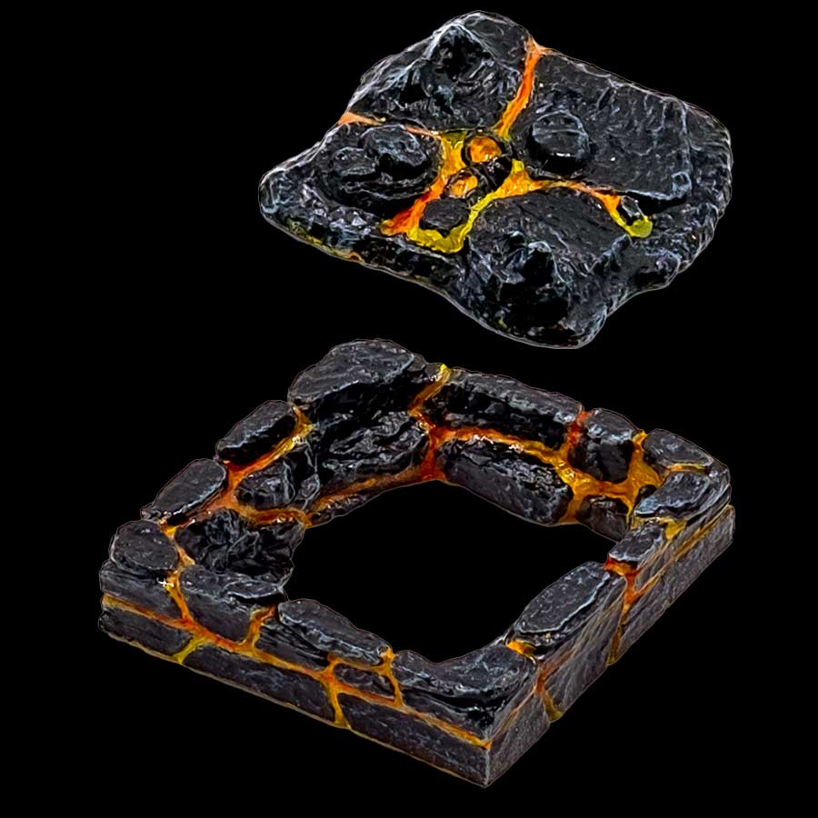 Hole Floor and Hole Floor Lid - Lava (Painted)