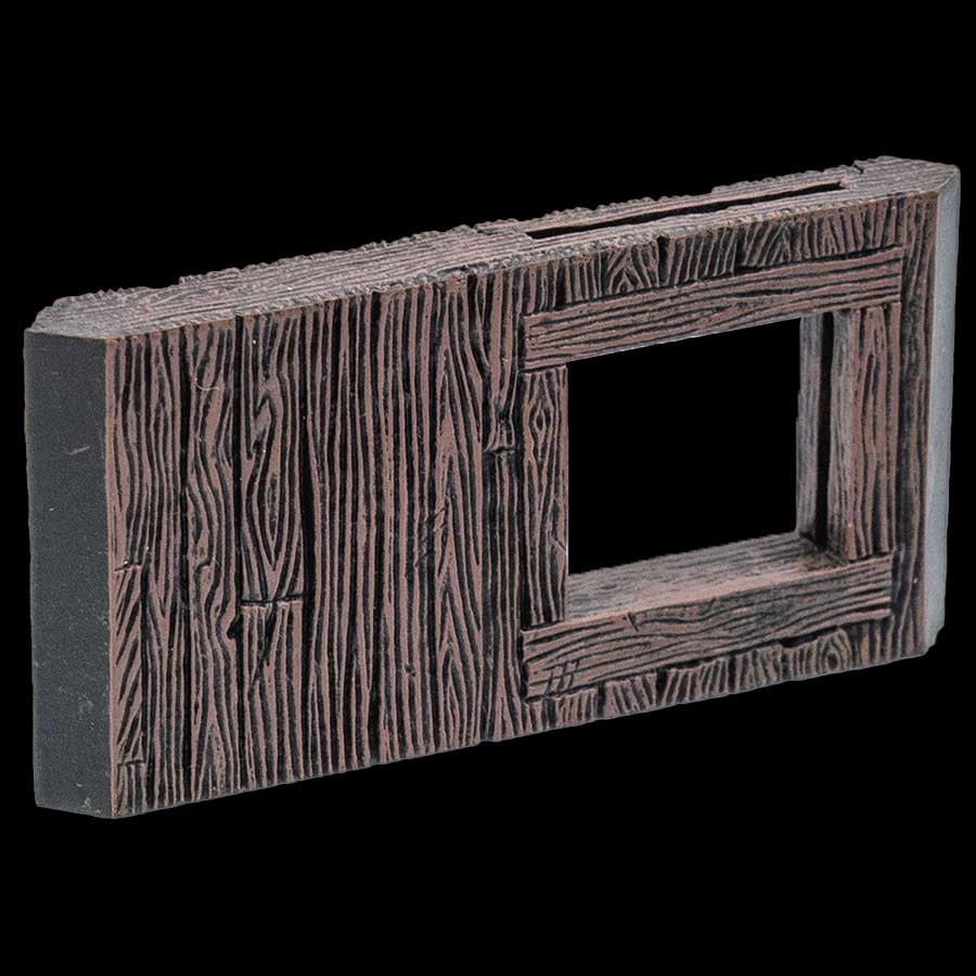 Rustic Wood Offset Window Wall (Painted)