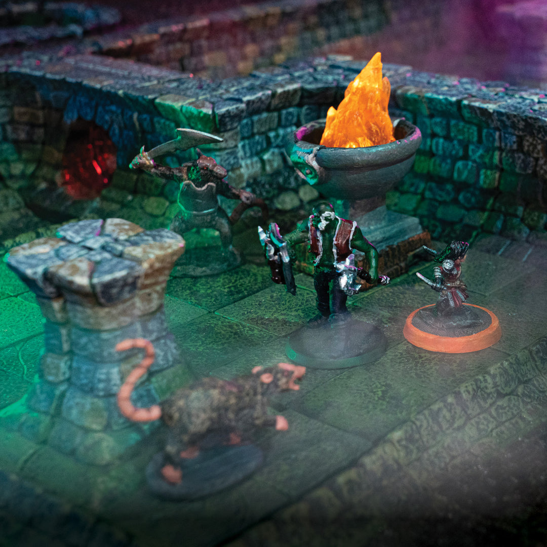 Narrow Sewer Walls (Unpainted) w/Anchor Magnets