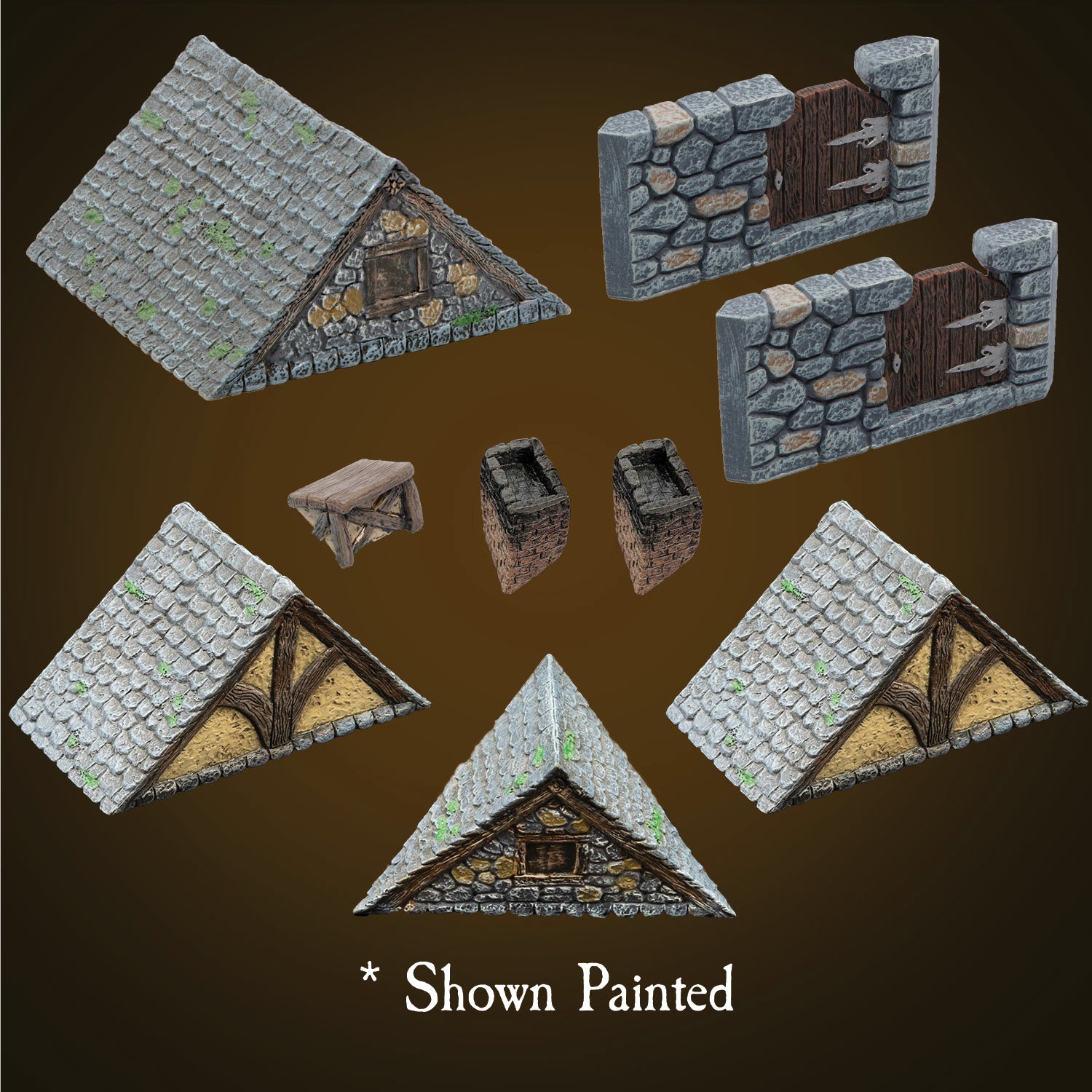 Slate (Stone) Roof Add-On Pack (Unpainted) – Dwarven Forge