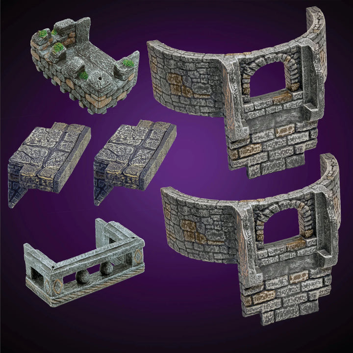 Large Tower Balcony & Bridge Base (Unpainted)