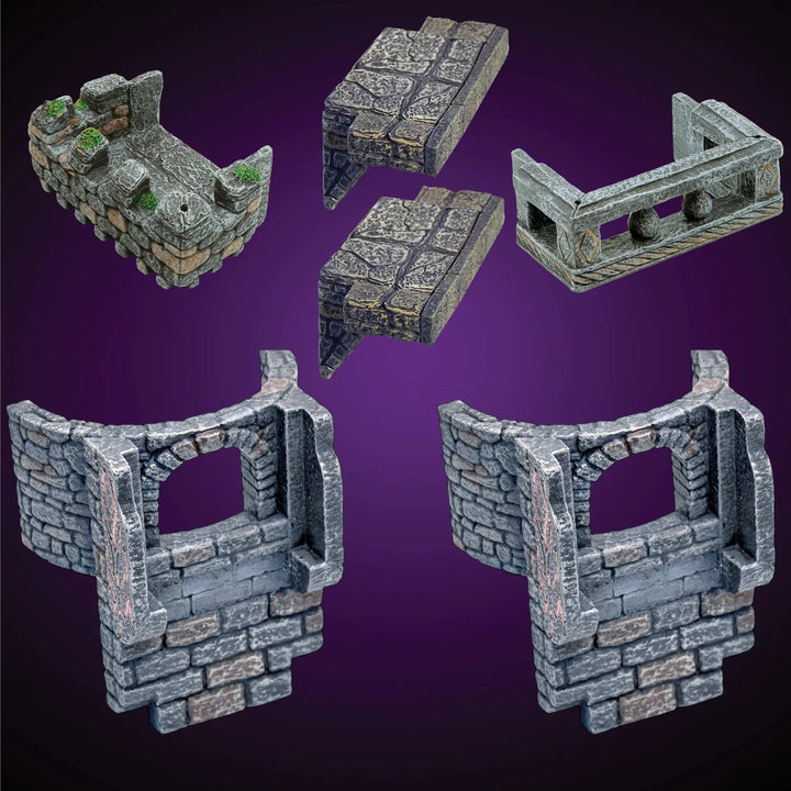 Small Tower Balcony & Bridge Base (Unpainted)