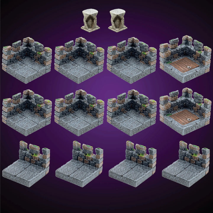 Rooftop Crenellation Pack (Unpainted)