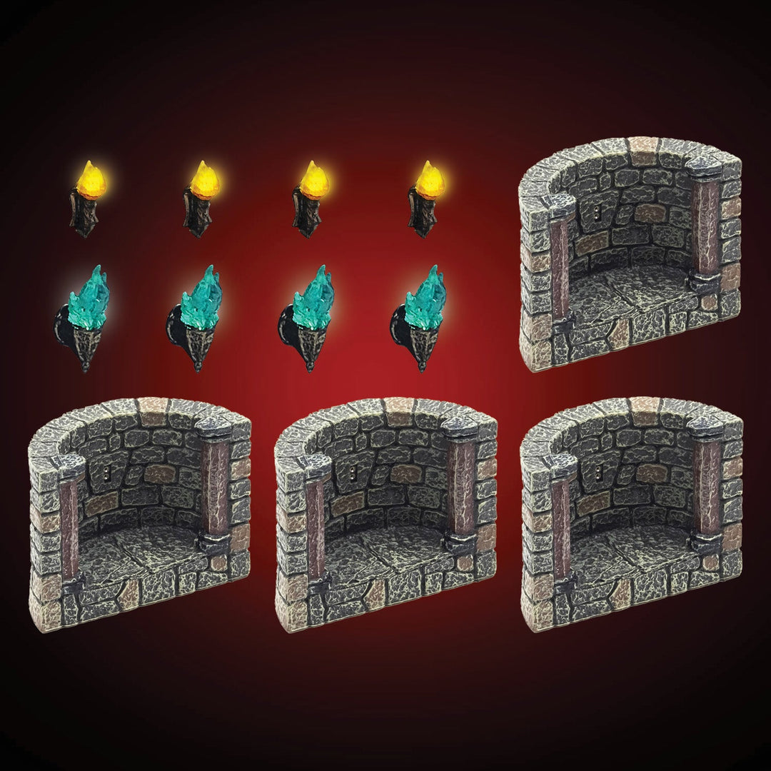 Dungeon LED Alcoves - Vaulted (Unpainted)