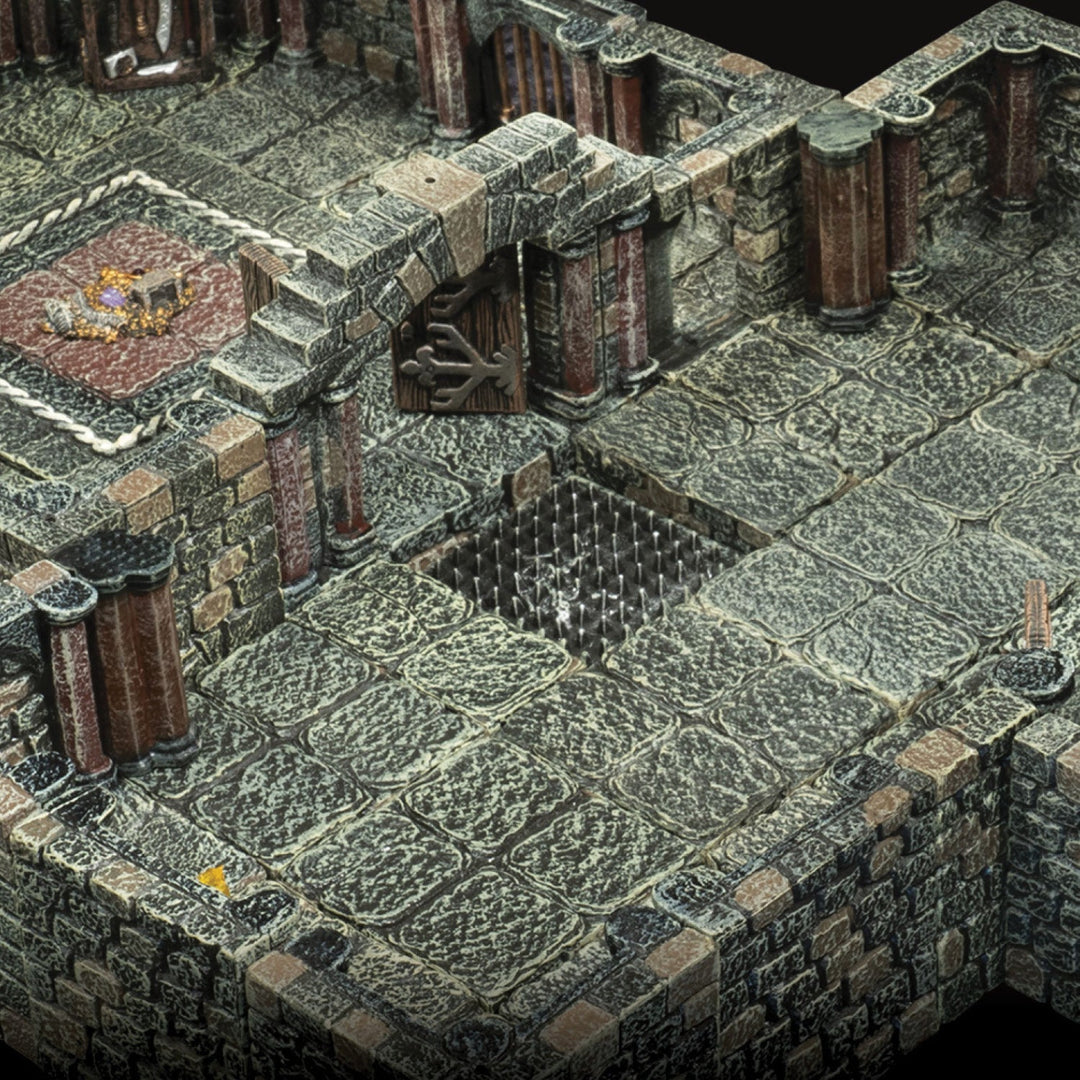 Dungeon Diagonal Walls - Vaulted (Unpainted)