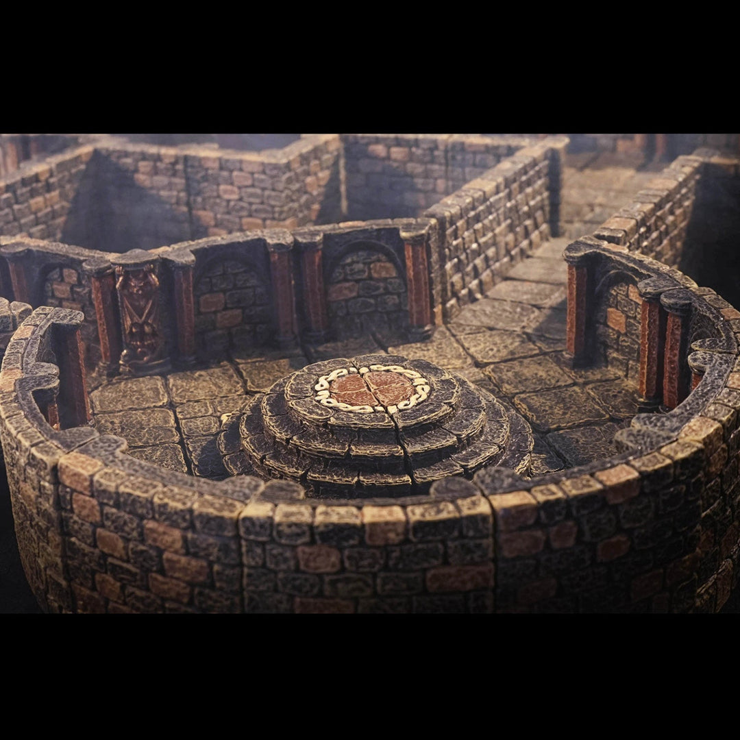 Dungeon Large Curve Walls - Vaulted (Painted)