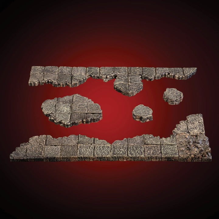 Ruined Dungeon Floors - Ledges (Unpainted)
