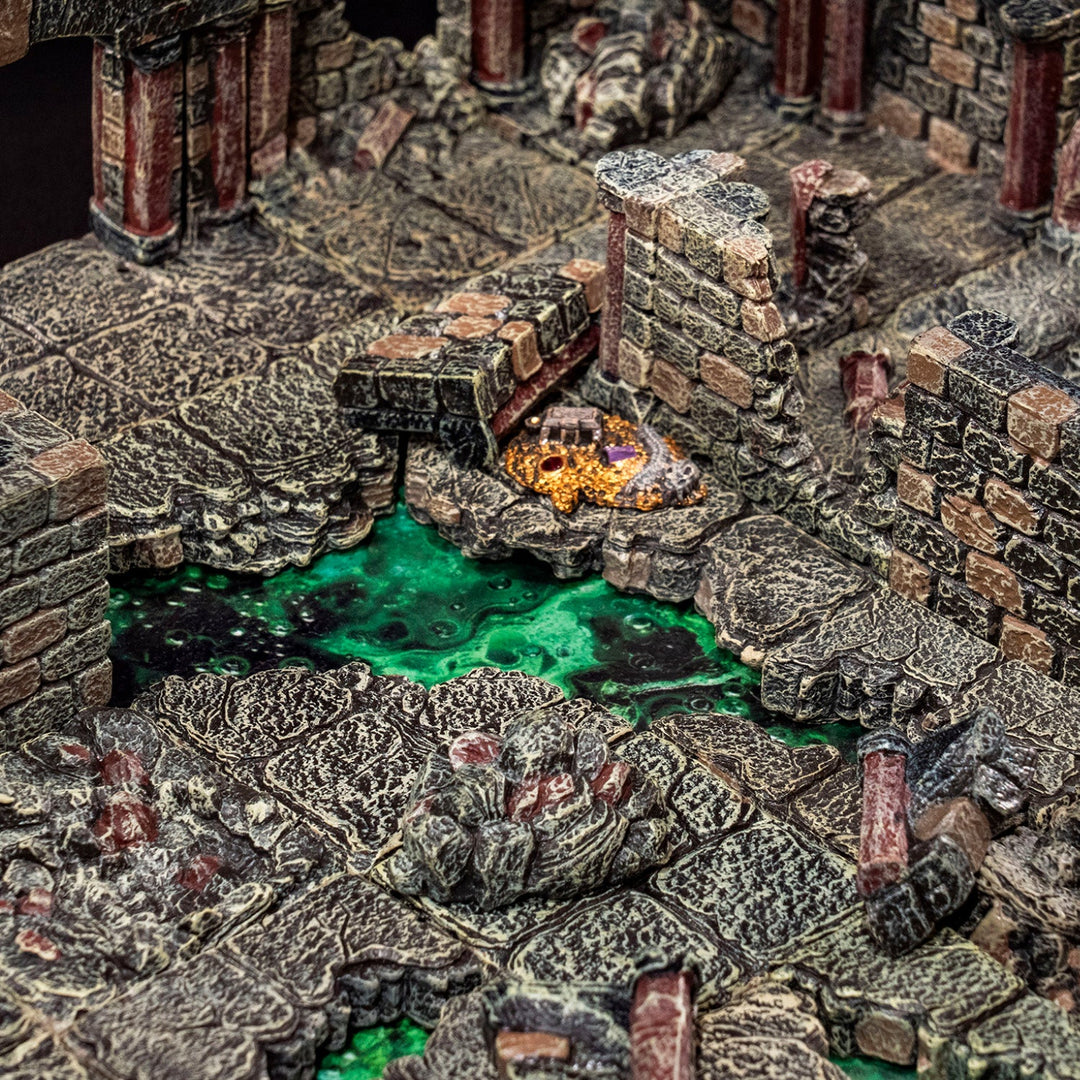 Ruined Dungeon Floors - Ledges (Unpainted)