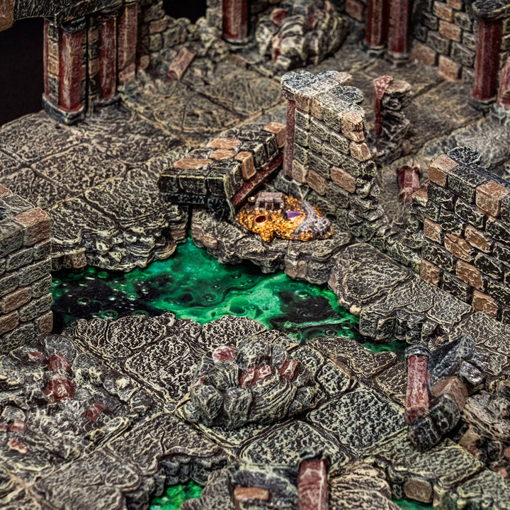 Ruined Dungeon Floors - Ledges (Unpainted)