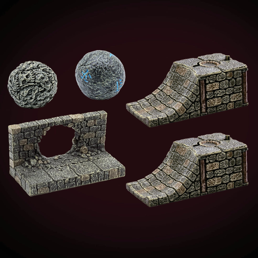 Rolling Boulders (Painted)