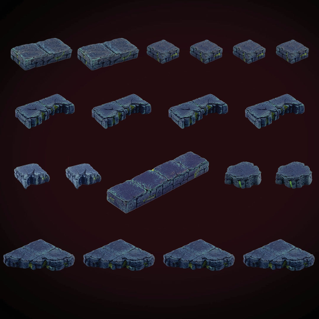 Ruined Dungeons Floors - Ledges - Sinister (Painted)