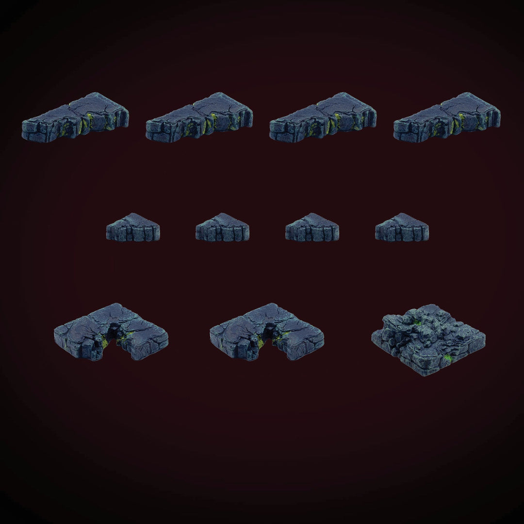 Ruined Dungeons Floors - Ledges - Sinister (Painted)