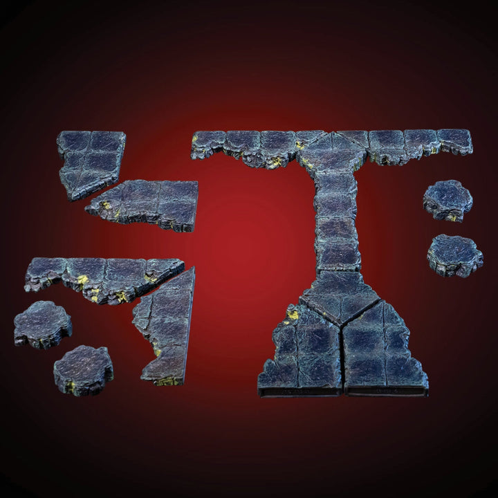 Ruined Dungeons Floors - Angled Ledges - Sinister (Painted)