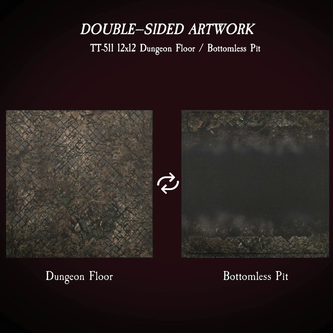 Terrain Tray Single 12" x 12": Dungeon Floor / Bottomless Pit
