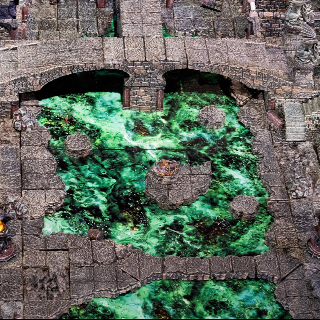 Terrain Tray Single 12" x 12": Acid Bath / Ethereal Energy